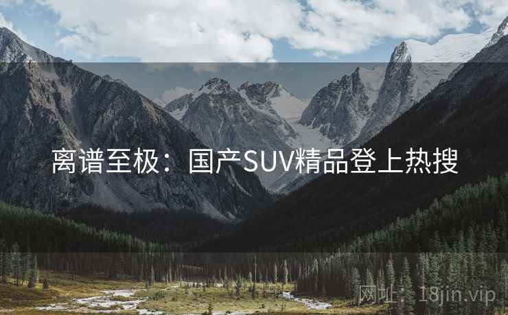 离谱至极:国产SUV精品登上热搜